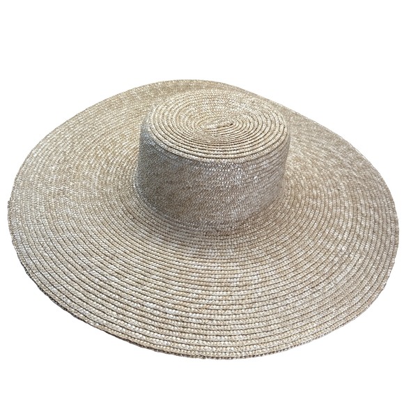 Lack Of Color Accessories - Lack of Color Spencer Straw Boater Hat Size Lg 59cm Wide Tan Beachy Oversized